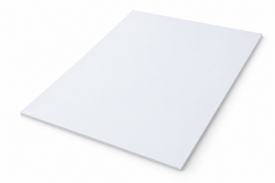 Polystyreen plaat melkwit mat