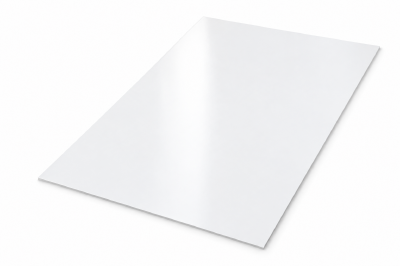 Polystyreen plaat wit glans