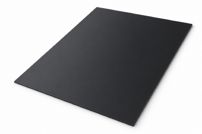 Polystyreen plaat zwart mat