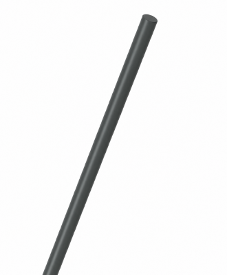 PVC rond staf grijs