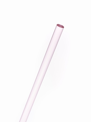 Acrylaat rond staf transparant roze 1000x6mm