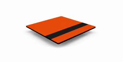 Graveerplaat oranje-zwart