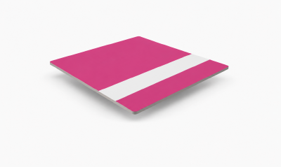 Graveerplaat roze-wit