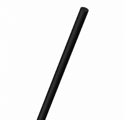 Nylon staf zwart 1000x40mm