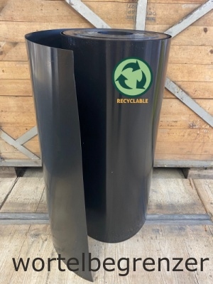 NIEUW: HDPE wortelbegrenzer zwart 1 mm dikte 5 mtr
