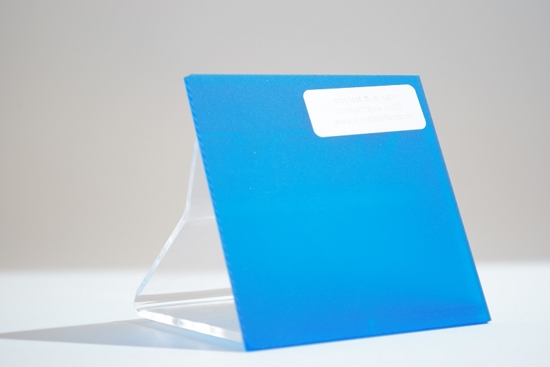 Acrylaat plaat transparant blauw mat/mat AC58