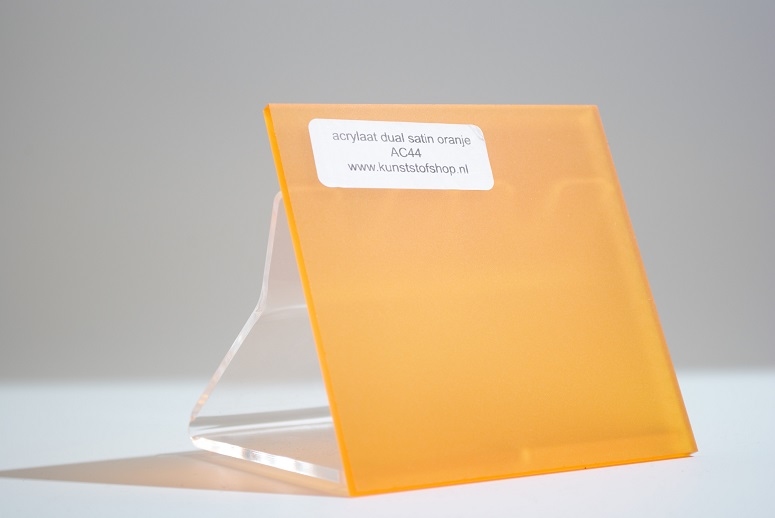 Acrylaat plaat transparant oranje mat/mat AC44 OP = OP