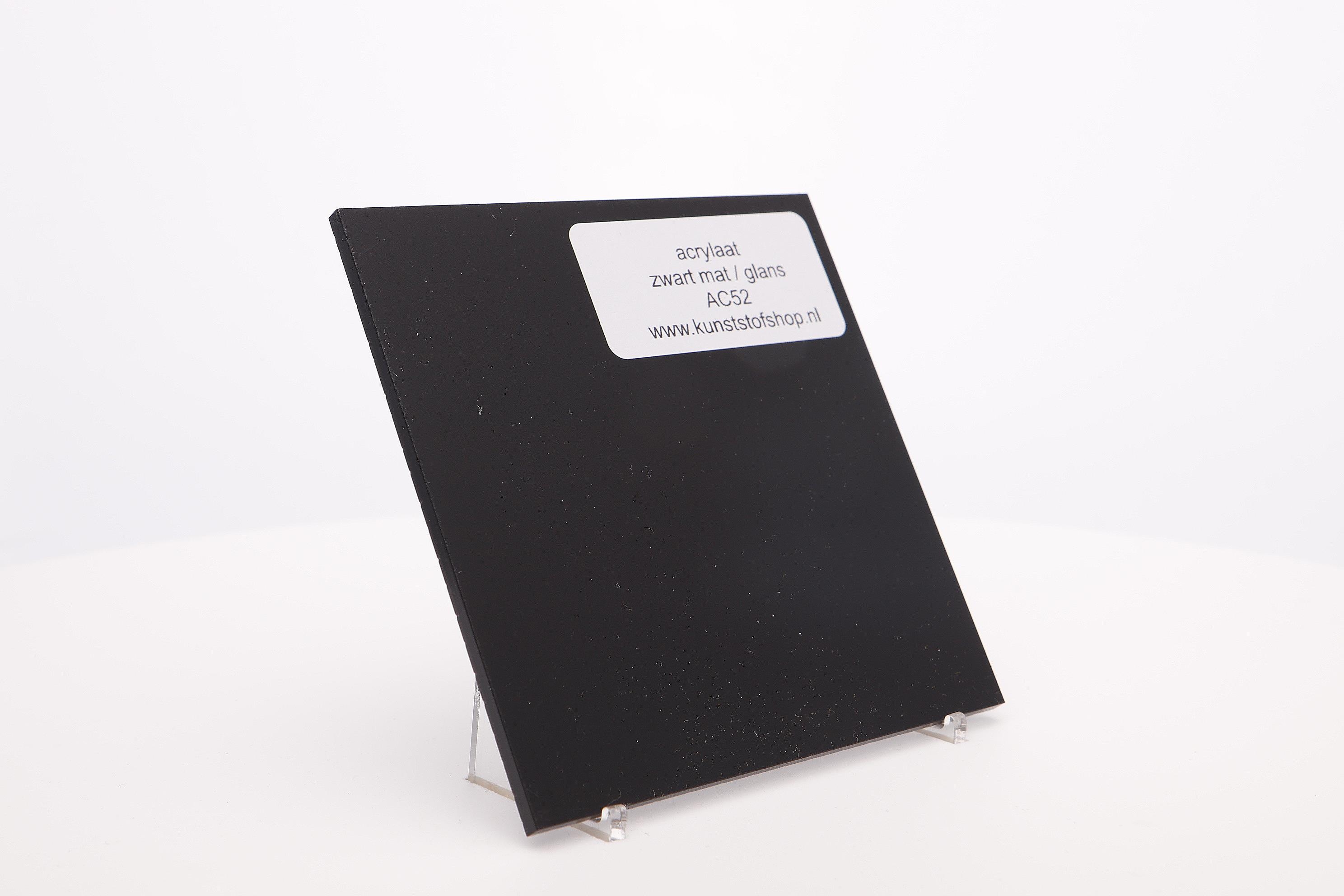 Acrylaat plaat zwart mat/glans AC52