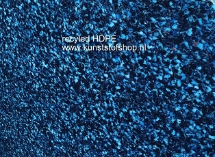 Polyethyleen plaat recycled kleur gespikkeld zwart