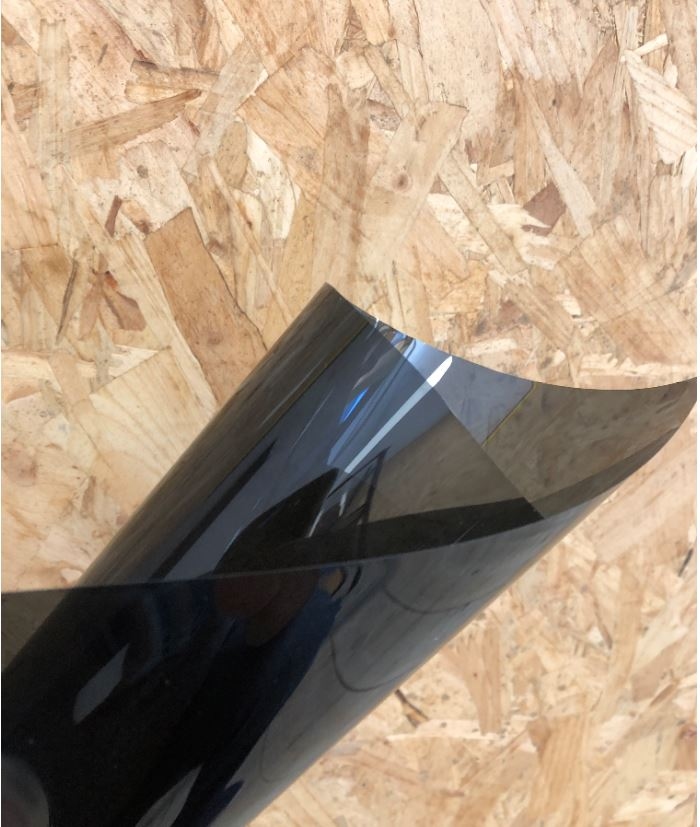PVC folie transparant zwart E211 - 1220x530x0,10mm