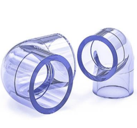 PVC transparante knie 90 graden