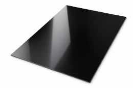 Polystyreen plaat zwart glans