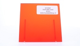 Acrylaat plaat transparant rood  mat/mat AC43